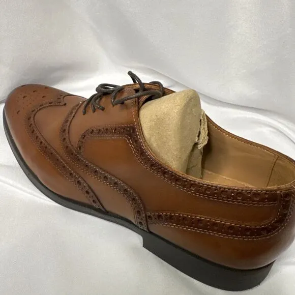GEOX Men's Brown Respira Leather Brogues Shoes Size EU45 great shape #1121