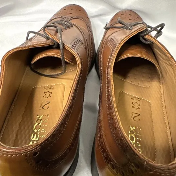 GEOX Men's Brown Respira Leather Brogues Shoes Size EU45 great shape #1121