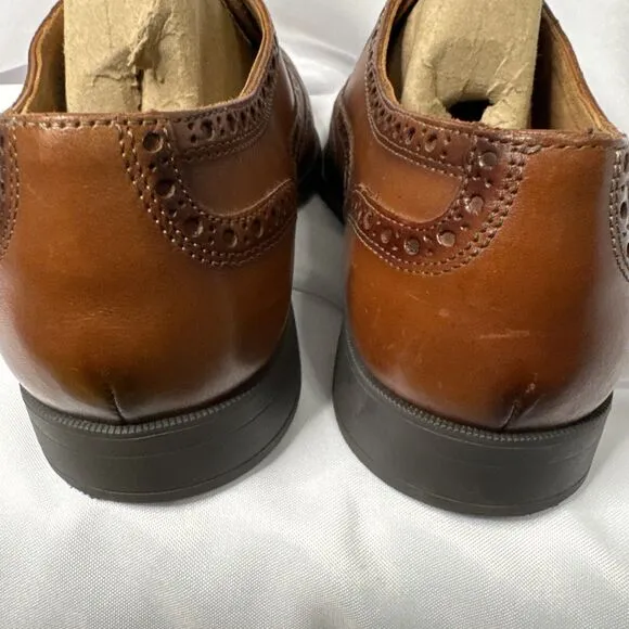 GEOX Men's Brown Respira Leather Brogues Shoes Size EU45 great shape #1121