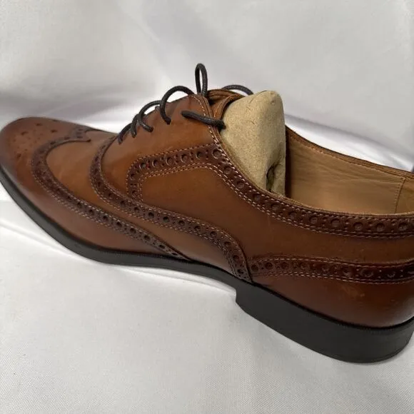 GEOX Men's Brown Respira Leather Brogues Shoes Size EU45 great shape #1121