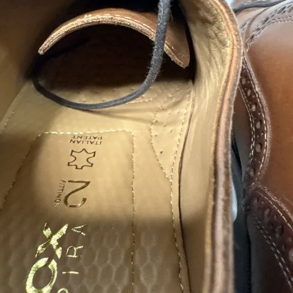 GEOX Men's Brown Respira Leather Brogues Shoes Size EU45 great shape #1121