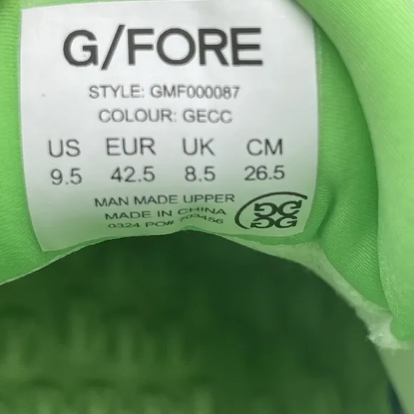 G/FORE G4 MG4  Camo Contrast Golf Shoes Men's US 9.5 Green Gecko Gray GMF000087