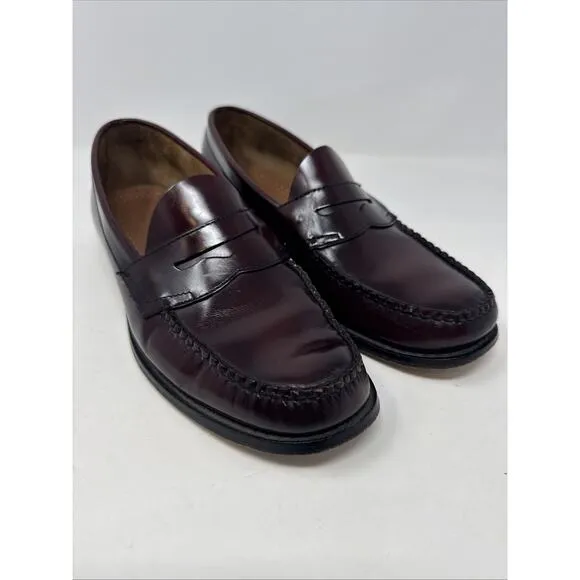 GH Bass Shoes Mens Size 10.5D Walter Burgundy Weejuns Penny Loafers Slip On