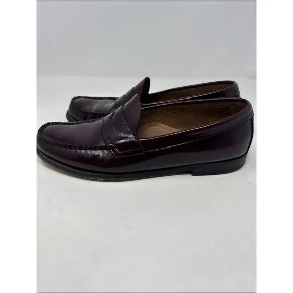 GH Bass Shoes Mens Size 10.5D Walter Burgundy Weejuns Penny Loafers Slip On
