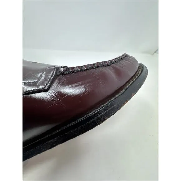 GH Bass Shoes Mens Size 10.5D Walter Burgundy Weejuns Penny Loafers Slip On