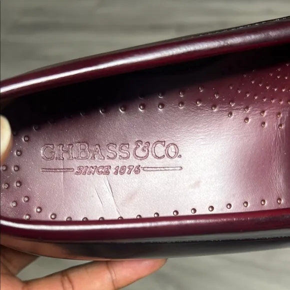 G.H.Bass &amp;Co Weejuns Classic Burgundy Leather Loafers (13)