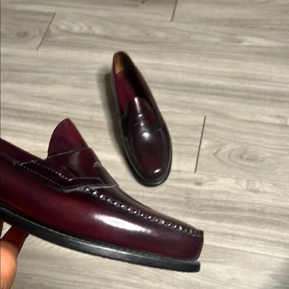 G.H.Bass &amp;Co Weejuns Classic Burgundy Leather Loafers (13)