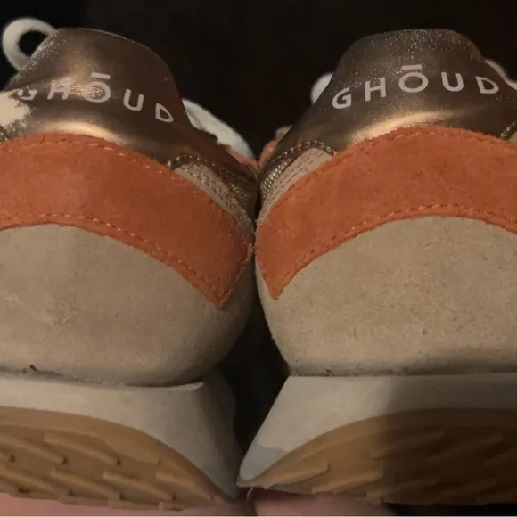 GHOUD RUSH Men's Tan and Orange Sneakers