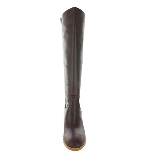 Giani Bernini Women's Odettee Brown Block Heel Knee High Riding Boots Size 9.5