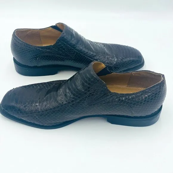Giorgio Brutini Brown Genuine Snakeskin Loafers Shoes Men's Size 15, 155212