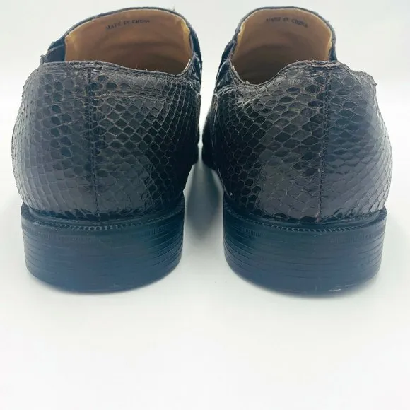 Giorgio Brutini Brown Genuine Snakeskin Loafers Shoes Men's Size 15, 155212