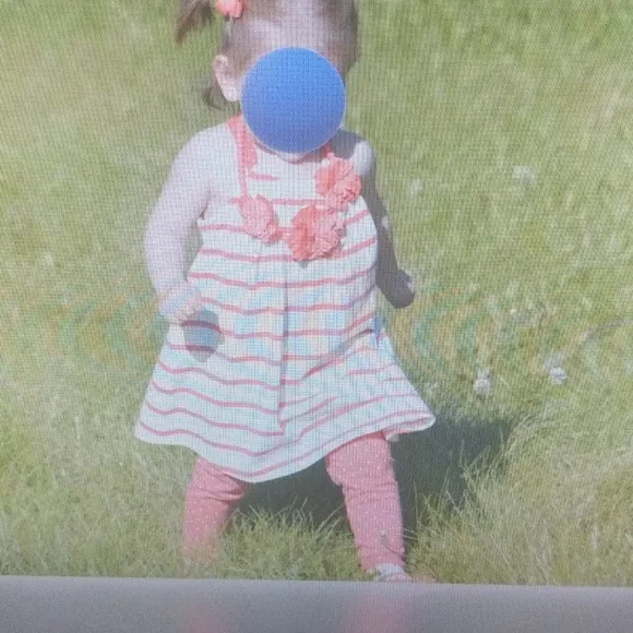 Girls 18-24m set outfit Coral dress, shoes, pants