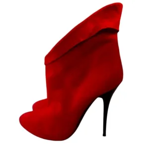 Giuseppe Zanotti Red Suede Ankle Boots