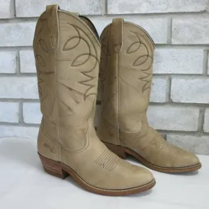 Golden Retriever Leather Western Cowgirl Boots Shoes 7