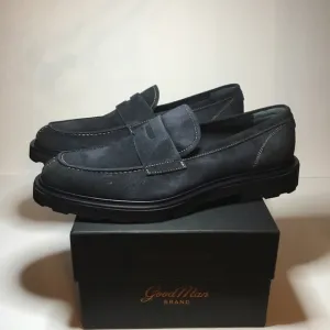 Good Man Brand Men's Lexington Navy Suede Loafers Size 11 NIB