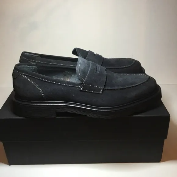 Good Man Brand Men's Lexington Navy Suede Loafers Size 11 NIB