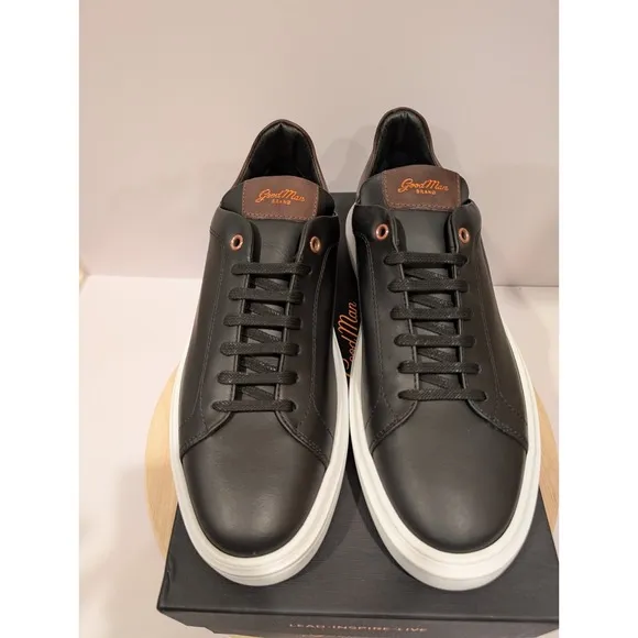 Good Man Legend London Leather Casual Shoes Sneakers Black Brown Mens 8.5 Italy