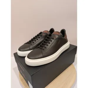 Good Man Legend London Leather Casual Shoes Sneakers Black Brown Mens 8.5 Italy