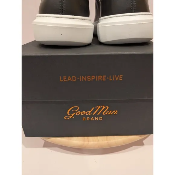 Good Man Legend London Leather Casual Shoes Sneakers Black Brown Mens 8.5 Italy