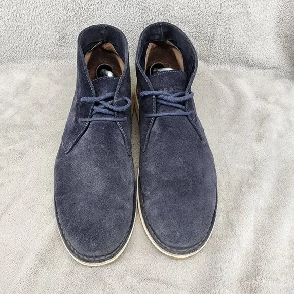 Greats Shoes Mens Size 13 Blue Suede Lace Up Chukka Boots