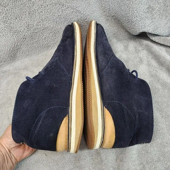 Greats Shoes Mens Size 13 Blue Suede Lace Up Chukka Boots
