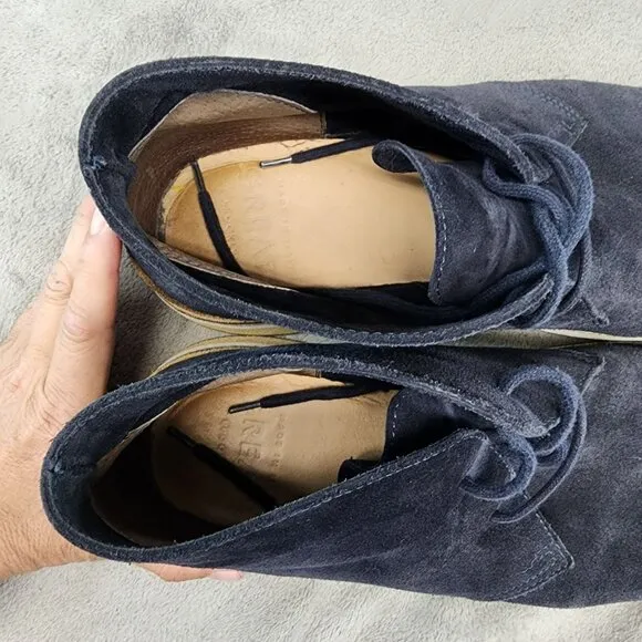Greats Shoes Mens Size 13 Blue Suede Lace Up Chukka Boots