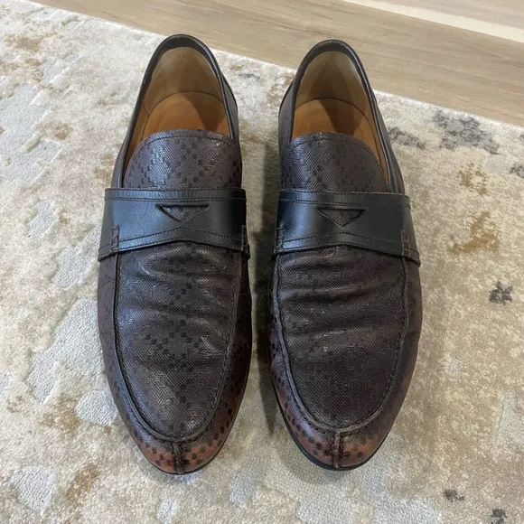 GUCCI Brown Leather Men's Loafers