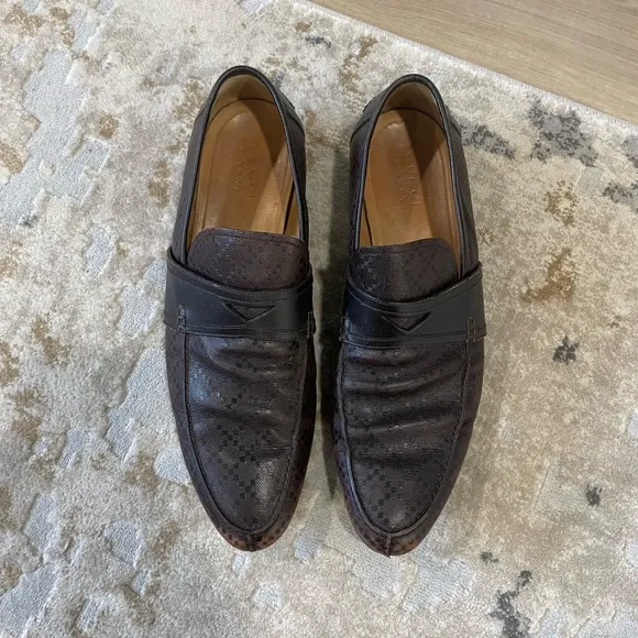 GUCCI Brown Leather Men's Loafers