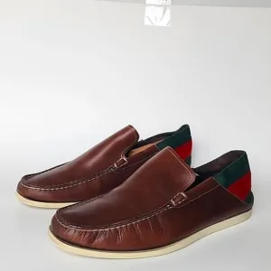 Gucci Moca Pelle S. Gomma Runner Men’s Shoes Size 41.5 E