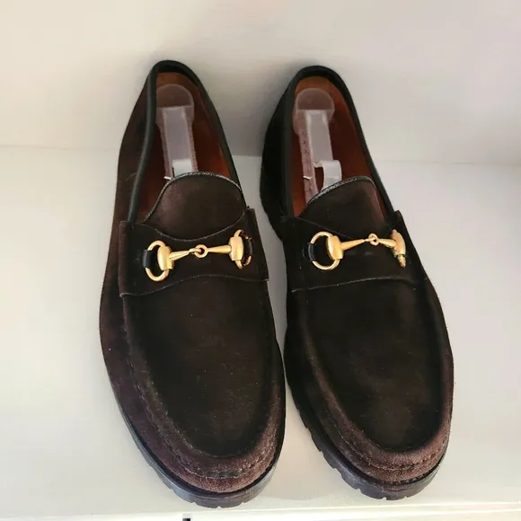 Gucci Suede Loafers- Womens- Size 10- Horsebit- [6105]- Designer