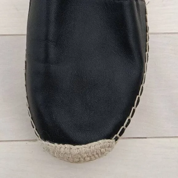Halogen Women's Leather Woven Casual Loafer Shoes Black Size 8M