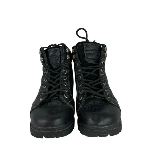 Harley-Davidson Black Leather Ankle Boots