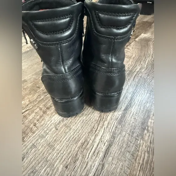 Harley-Davidson Black Leather Ankle Boots