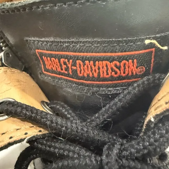 Harley-Davidson Black Leather Ankle Boots