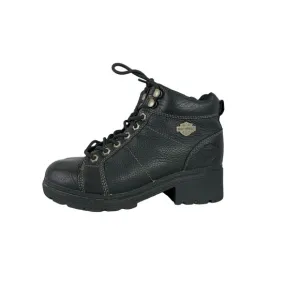 Harley-Davidson Black Leather Ankle Boots