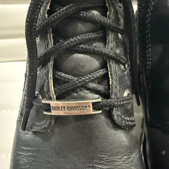 Harley-Davidson Black Leather Ankle Boots