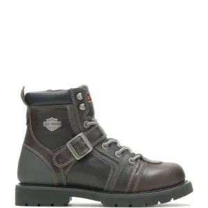 Harley-Davidson Mens Brake Buckle Flash Gray Boots (NWT)