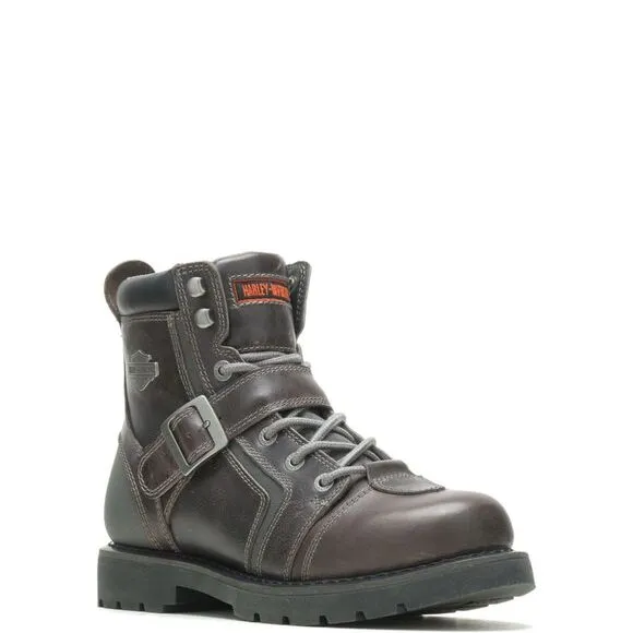 Harley-Davidson Mens Brake Buckle Flash Gray Boots (NWT)