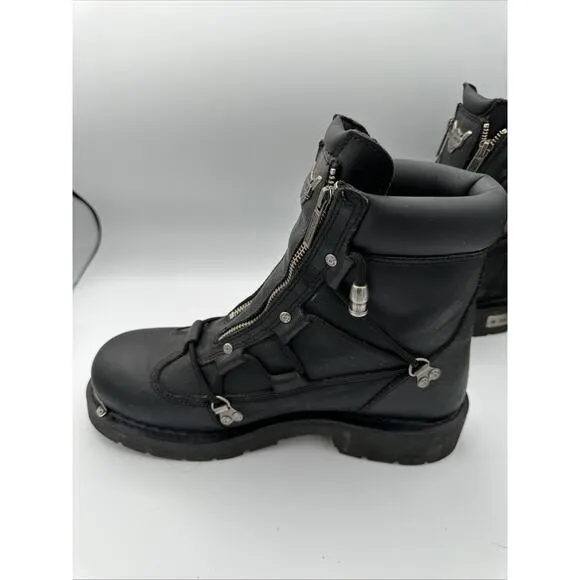 harley davidson mens riding boots 11 black leather 6&quot; ankle Brake Light 91680