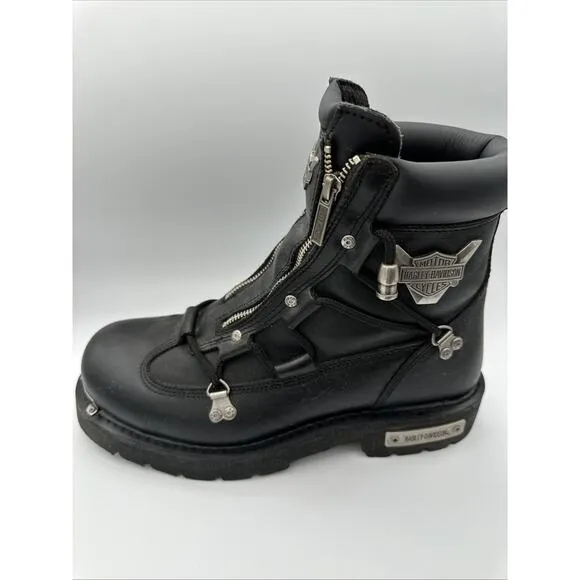 harley davidson mens riding boots 11 black leather 6&quot; ankle Brake Light 91680