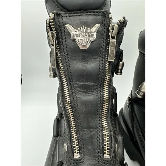 harley davidson mens riding boots 11 black leather 6&quot; ankle Brake Light 91680