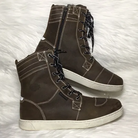 Harley-Davidson Men’s Steinman Hi Waterproof Riding Shoes, Brown, Size 13