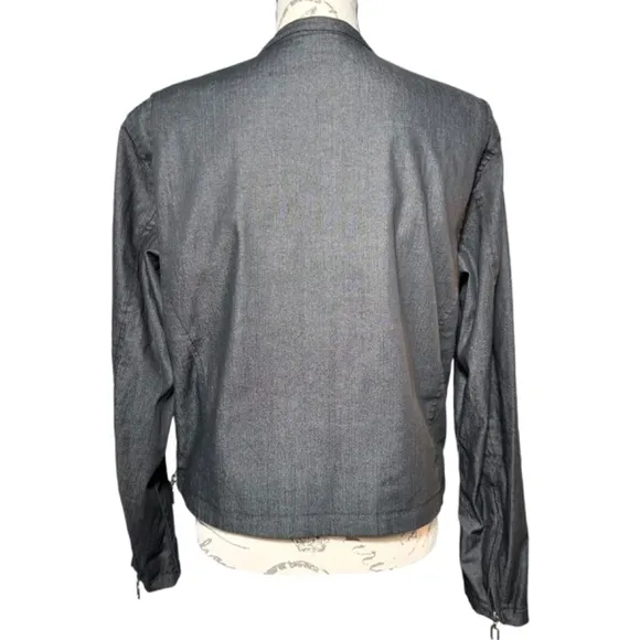 Harley-Davidson Vintage 2005 Moto Jacket Women’s Large Black Zip-Up Embroidered