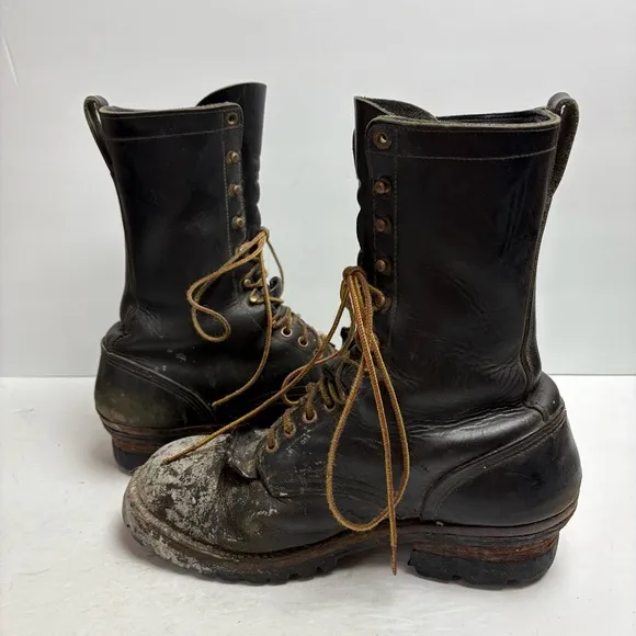 Hathorn Boot MFG Spokane WA Firefighting Logging Work Lace-up 8.5 EE