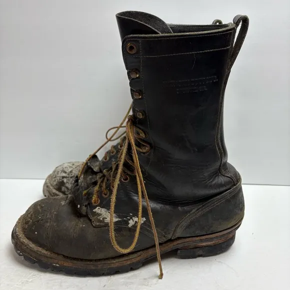 Hathorn Boot MFG Spokane WA Firefighting Logging Work Lace-up 8.5 EE