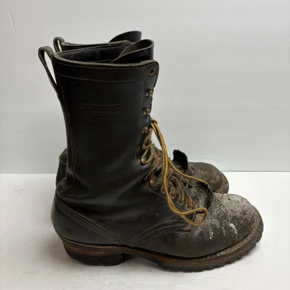 Hathorn Boot MFG Spokane WA Firefighting Logging Work Lace-up 8.5 EE