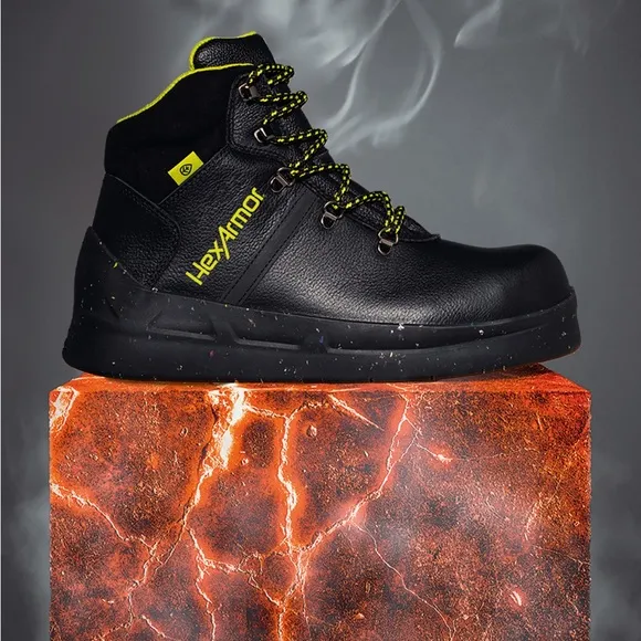 HexArmor Black and Yellow Asphalt Boots