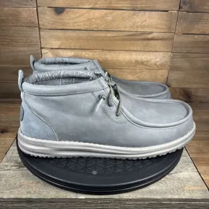 Hey Dude Wall Mid Workwear Mens Size 9 Gray Casual Slip On Comfort Shoes