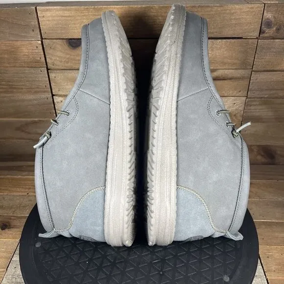 Hey Dude Wall Mid Workwear Mens Size 9 Gray Casual Slip On Comfort Shoes