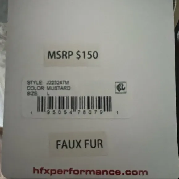 hfx Quilted Jacket  Faux Sherpa Collar Snap Front  NWT Lg 12-14